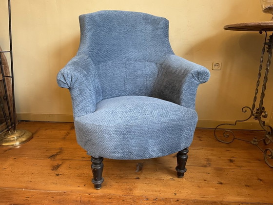 Image 1 of Fauteuil pour dames Chaise ancienne Biedermeier française