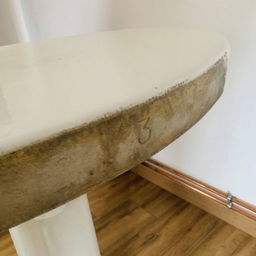 Console vintage en céramique blanche