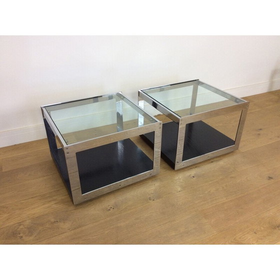 Image 1 of Paire de tables vintage par Richard Young pour Merrow Assicates, Angleterre 1970