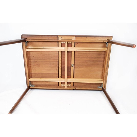 Image 1 of Table de salle à manger danoise vintage avec rallonges en bois de rose, années 1960