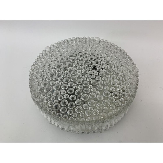 Image 1 of Plafonnier vintage en verre bullé par Helena Tynell, 1970