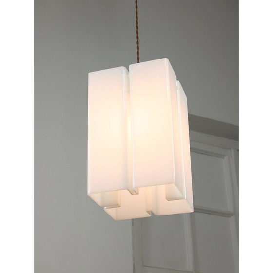 Image 1 of Lampe suspendue vintage "Tour" en plexiglas, Italie