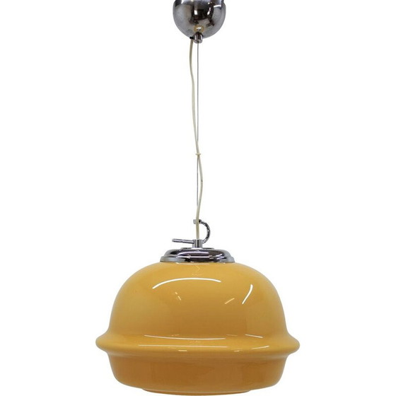 Image 1 of Suspension vintage chromée et patinée, 1980