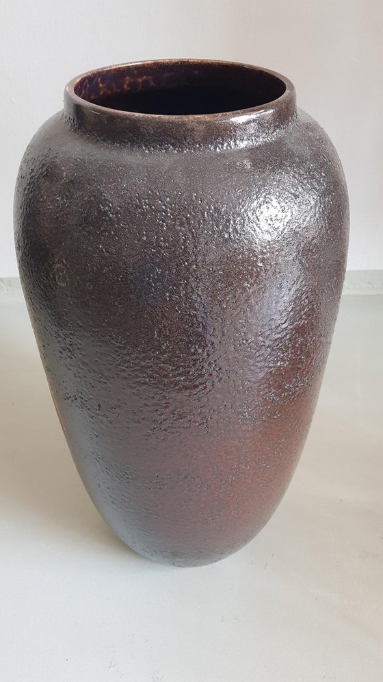 Image 1 of Vase en céramique allemande avec chevaux de Scheurich, années 1960