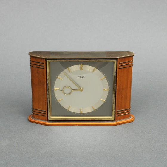 Image 1 of Kienzle - Pendule Art Déco en bois de fruitier avec mécanisme de remontage - horloge