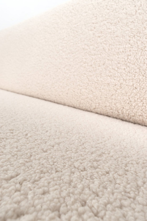 Image 1 of Carl Straub Goldfeder 3 Seater Remis à neuf avec tissu Teddy 67381