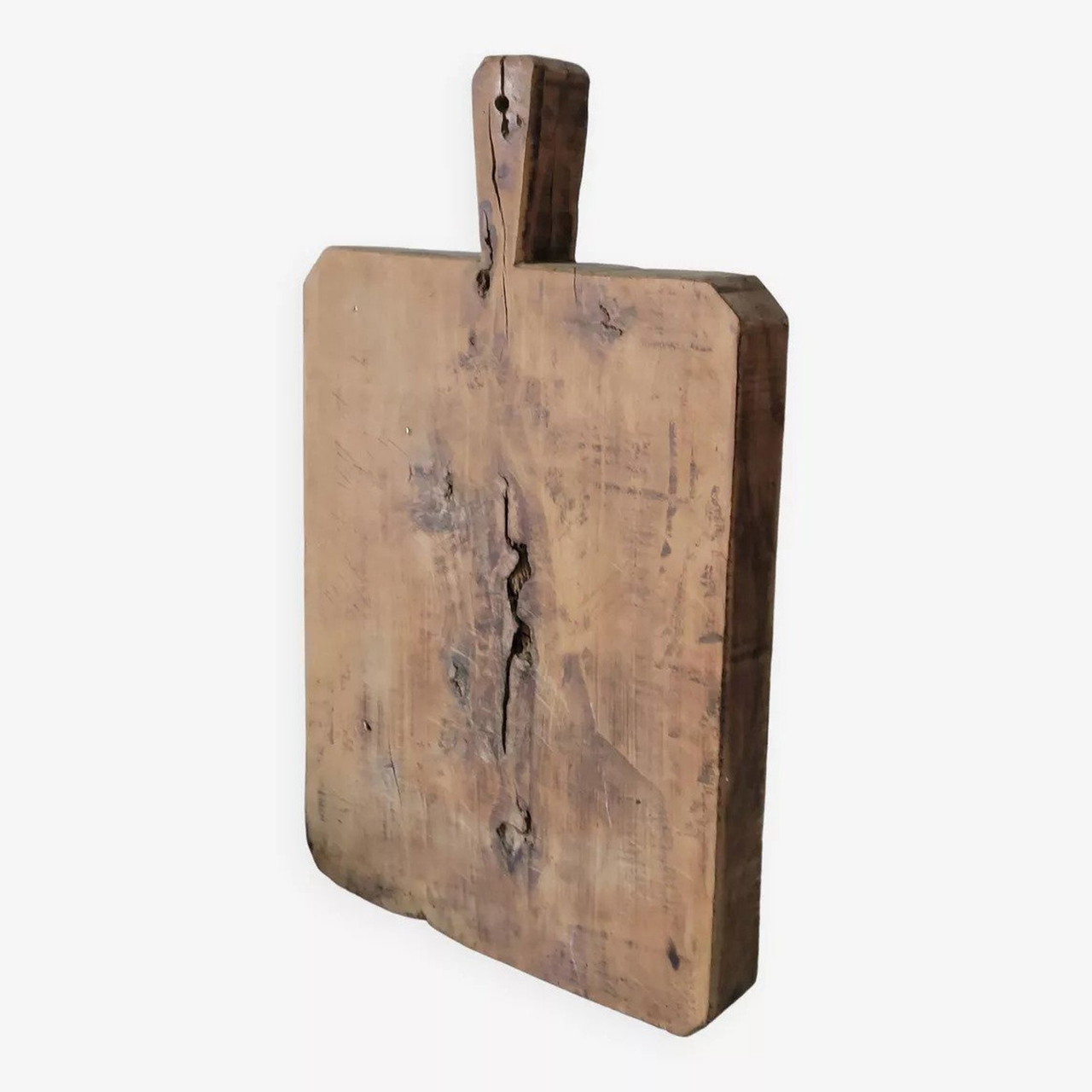Ancienne Planche à Découper Bois 26x20 Cm – Style Rustique, Rectangulaire