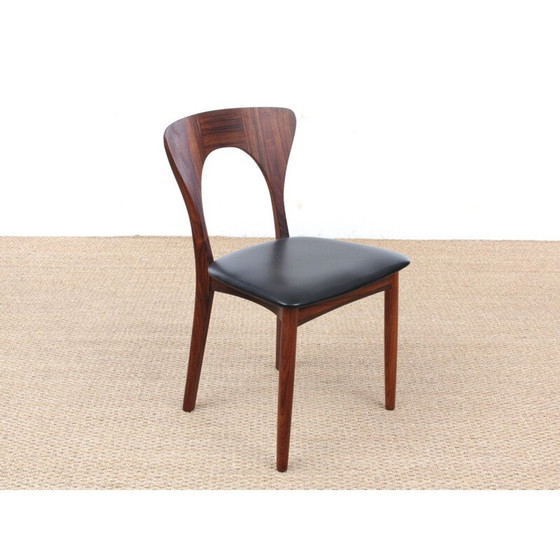 Image 1 of Suite de 4 chaises vintage en palissandre de Rio modèle Peter par Niels Koefoed, 1958