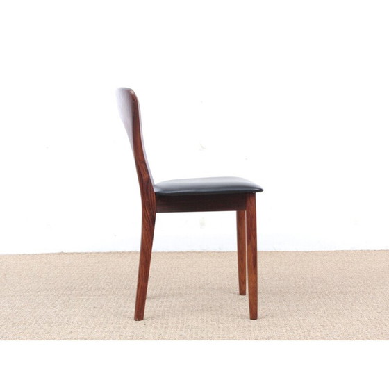 Image 1 of Suite de 4 chaises vintage en palissandre de Rio modèle Peter par Niels Koefoed, 1958
