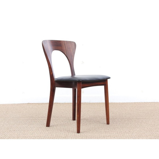 Image 1 of Suite de 4 chaises vintage en palissandre de Rio modèle Peter par Niels Koefoed, 1958