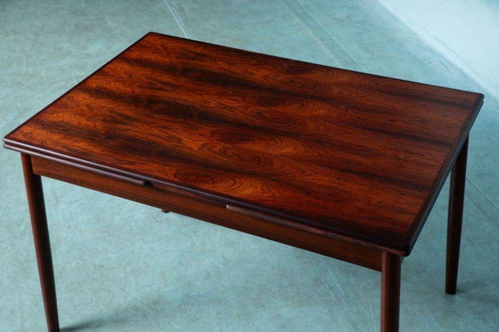 Image 1 of Table de salle à manger extensible vintage au design danois, table en bois de rose
