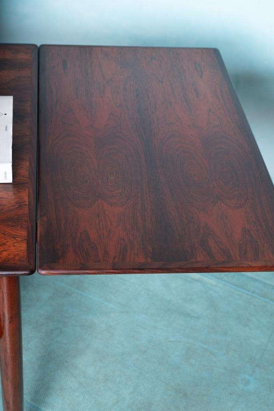 Image 1 of Table de salle à manger extensible vintage au design danois, table en bois de rose