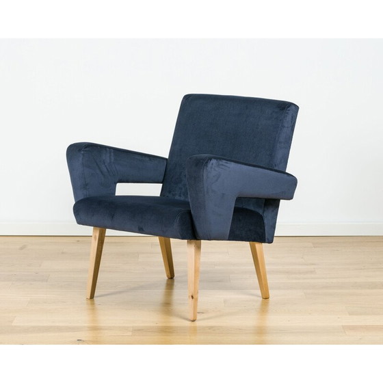 Image 1 of Paire de fauteuils en velours vintage de Jitona, Tchécoslovaquie années 1960