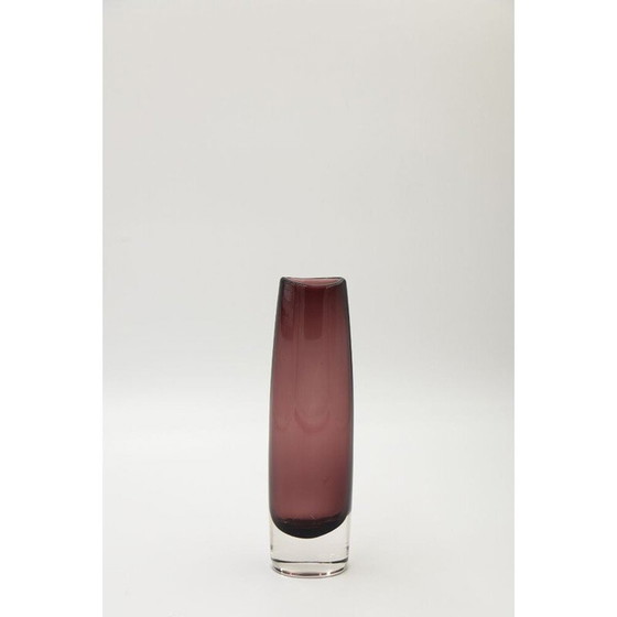 Image 1 of Vase en verre prune Sommerso du milieu du siècle, Scandinavie, années 1950