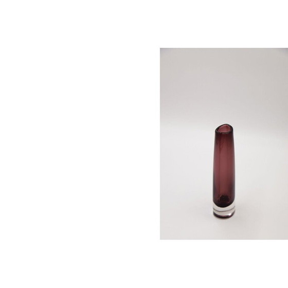 Image 1 of Vase en verre prune Sommerso du milieu du siècle, Scandinavie, années 1950