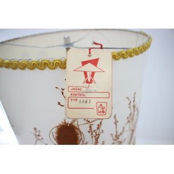 Image 1 of Lampadaire vintage en tissu blanc et acier pour Ligdokov, Tchécoslovaquie 1970