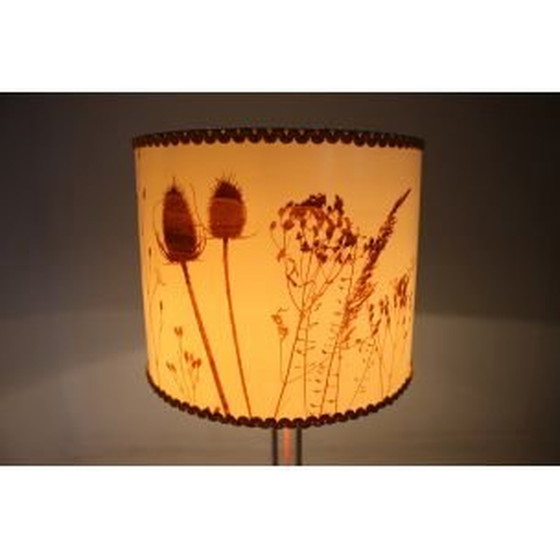 Image 1 of Lampadaire vintage en tissu blanc et acier pour Ligdokov, Tchécoslovaquie 1970