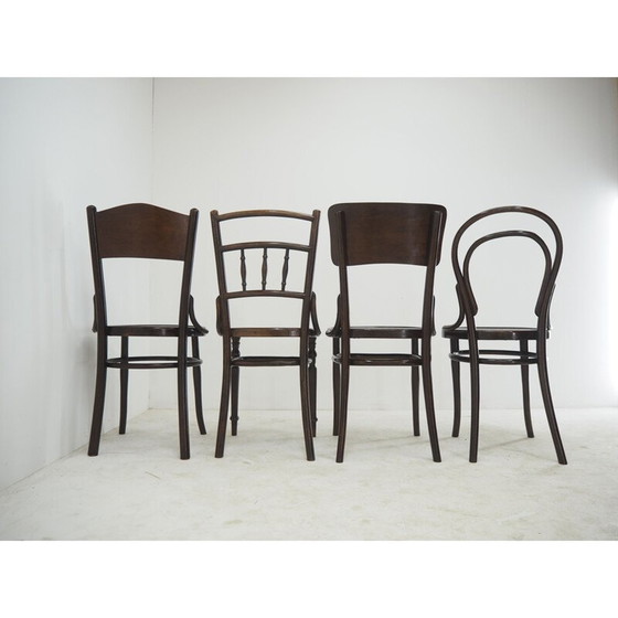 Image 1 of Ensemble de 4 chaises de salle à manger vintage par Thonet, années 1920