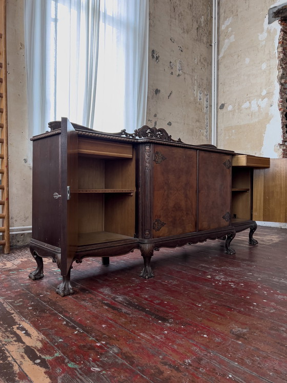 Image 1 of Commode vintage en chêne et noyer, 1920-1930