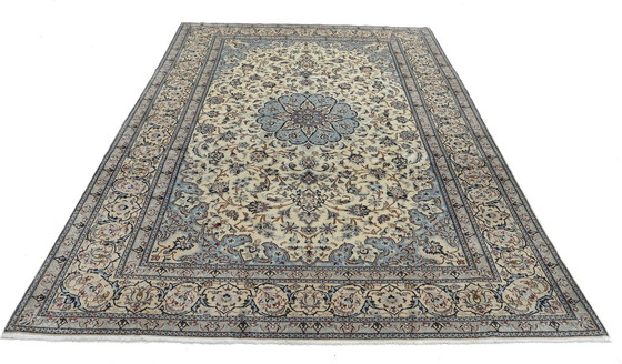 Image 1 of Tapis persan noué à la main original Naïn 9 La avec soie 308 X 200 cm Top condition