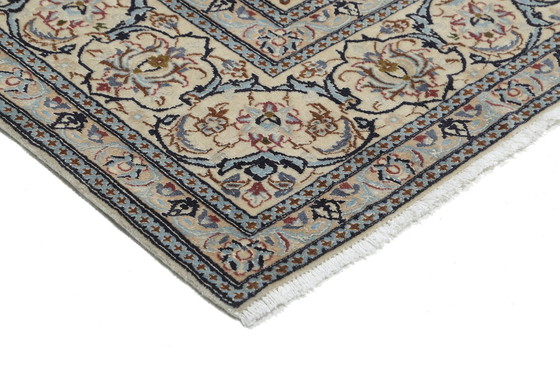 Image 1 of Tapis persan noué à la main original Naïn 9 La avec soie 308 X 200 cm Top condition