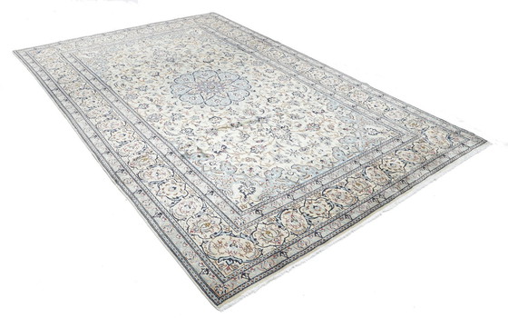 Image 1 of Tapis persan noué à la main original Naïn 9 La avec soie 308 X 200 cm Top condition