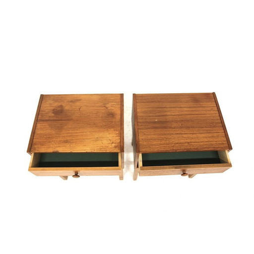 Paire de tables de chevet vintage en teck, Suède 1960