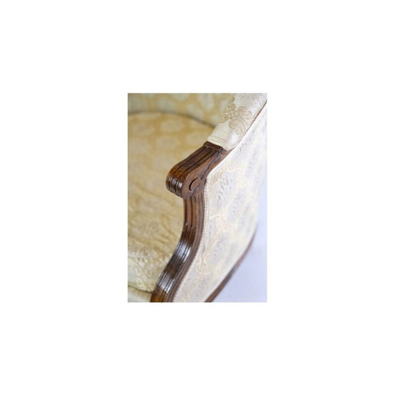 Image 1 of Paire de fauteuils Louise seize en acajou poli, 1880