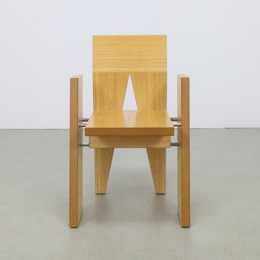 Chaises architecturales hollandaises par l'architecte Kees Doornenbal, 1990, ensemble de 4