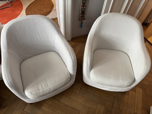 Rareté : 2 fauteuils de Moroso d'une collection du début des années 90