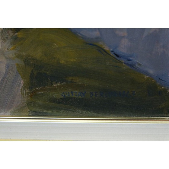 Image 1 of Peinture moderne vintage de Gustav Berlin, Suède 1967