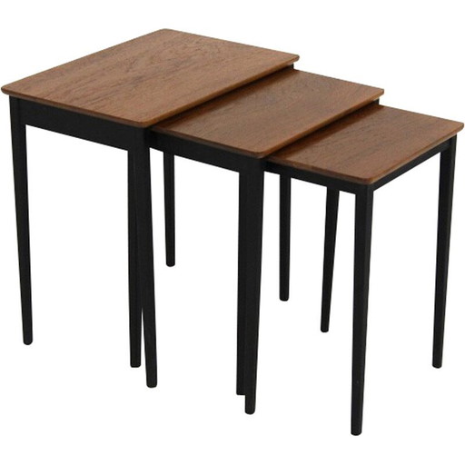 Table gigogne vintage en teck, Suède 1960