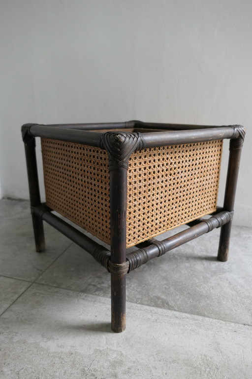 Jardinière Vintage Manou Bambou / Sangle