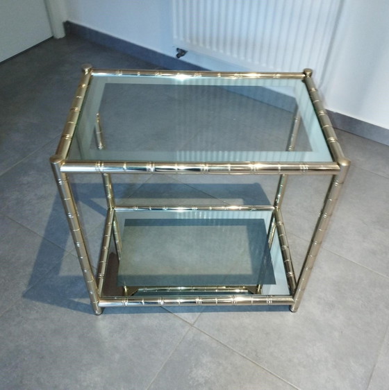 Image 1 of Maison Lancel - Table D'Appoint - Console - Desserte - Bout De Canapé - Bicolore