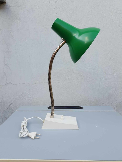Lampe à poser vintage en métal vert de Sis Germany '70S