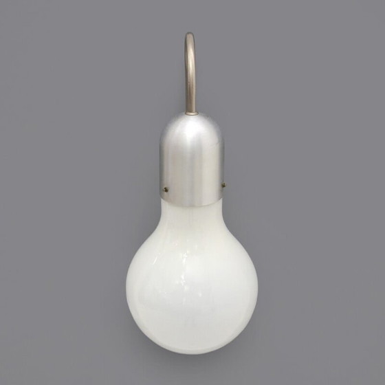 Image 1 of Applique vintage en verre, laiton et aluminium par Stilux Milano, 1960s