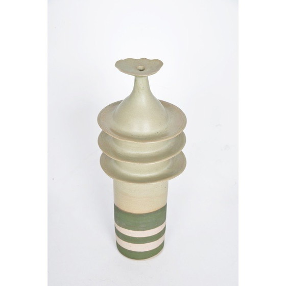 Image 1 of Poterie vintage "Pagoda pot" en grès par Alan Ashpool, Angleterre 1970