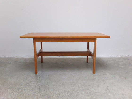 Image 1 of Table de salle à manger extensible 'N-Line' en chêne par P&J Neirinck, 1968