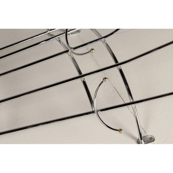 Image 1 of Porte-manteau vintage en acier nickelé, 1980