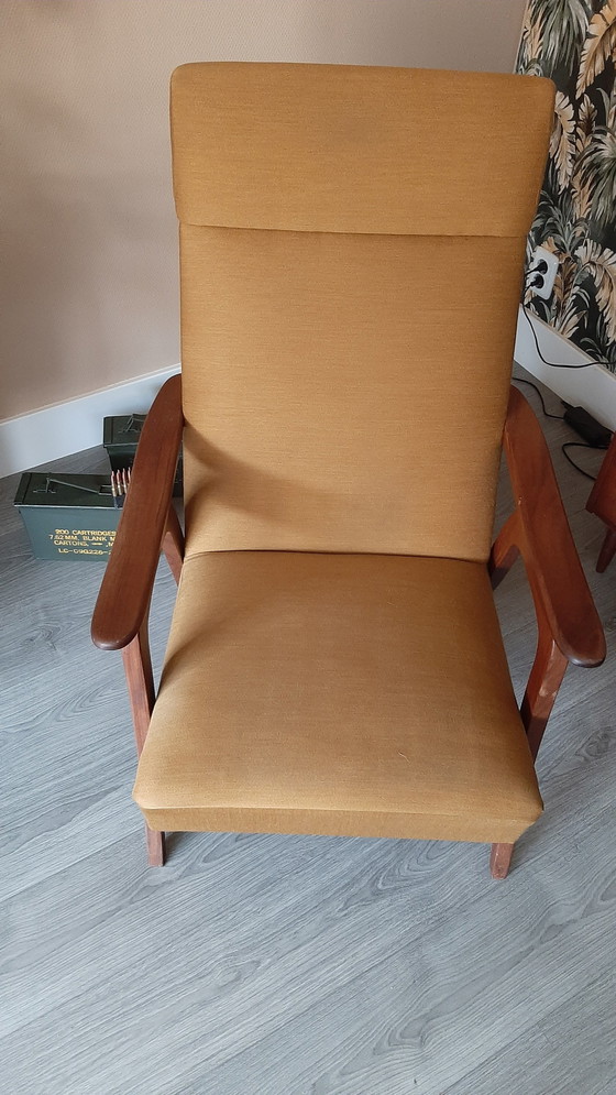 Image 1 of Fauteuil vintage jaune ocre