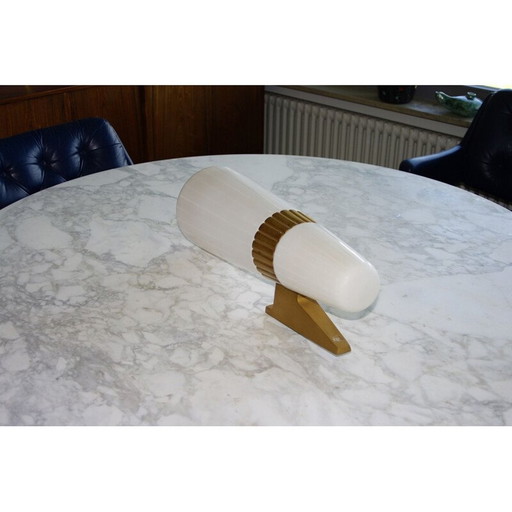 Applique vintage en verre et métal, 1960