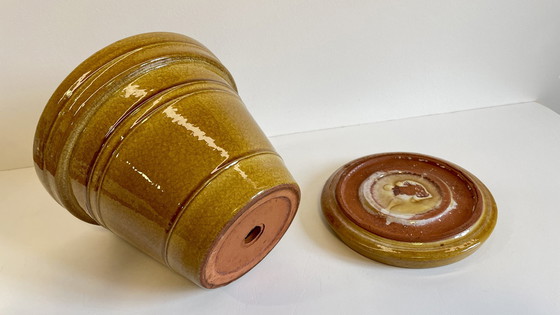 Image 1 of Pot et Soucoupe Poterie Clarous France