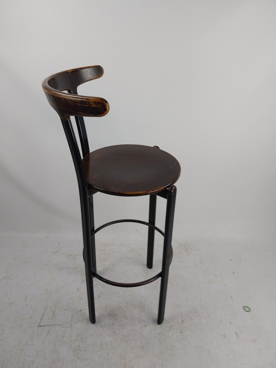 Image 1 of 4 X Tabouret de Bar Spahn 1970's en belle patine