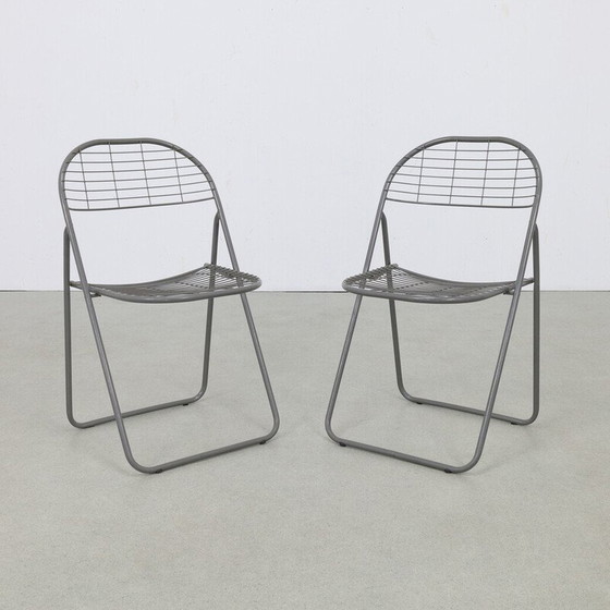 Image 1 of Paire de chaises pliantes vintage par Niels Gammelgaard pour Ikea, 1980