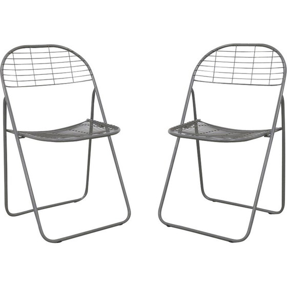 Image 1 of Paire de chaises pliantes vintage par Niels Gammelgaard pour Ikea, 1980