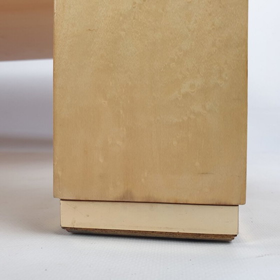 Image 1 of Table basse vintage en laiton et laqué par Alain Delon pour Jansen, 1970