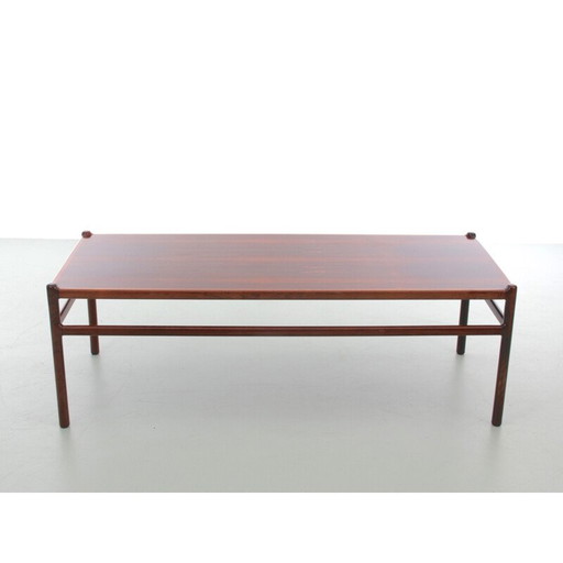 Table basse vintage scandinave en palissandre de Rio par Henning Korch pour Cf Christiansen Silkeborg