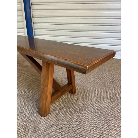 Image 1 of Banc vintage en bois d'orme massif