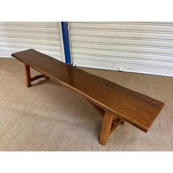 Image 1 of Banc vintage en bois d'orme massif