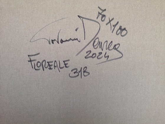 Image 1 of Giovanni Daurea - Floreale (peinture unique)